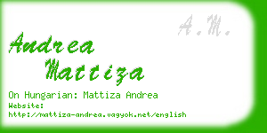 andrea mattiza business card